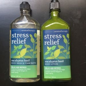Aromatherapy body wash and body lotion